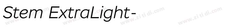 Stem ExtraLight字体转换
